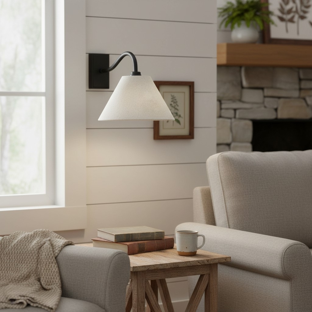 Lumweve Wall Light - Pleated Look Shade Refined Sconce for Corridor and Study T917