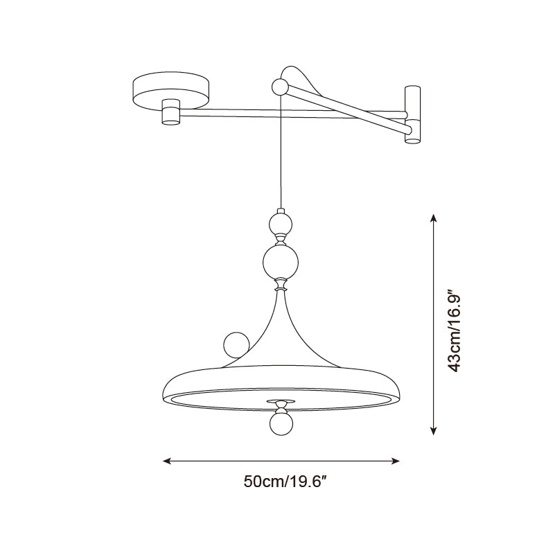 Ballora Swing Arm Pendant Lamp T1364