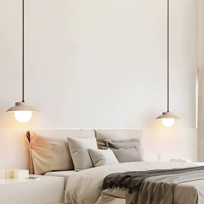 Travertine LED Stone Pendant Light T2160