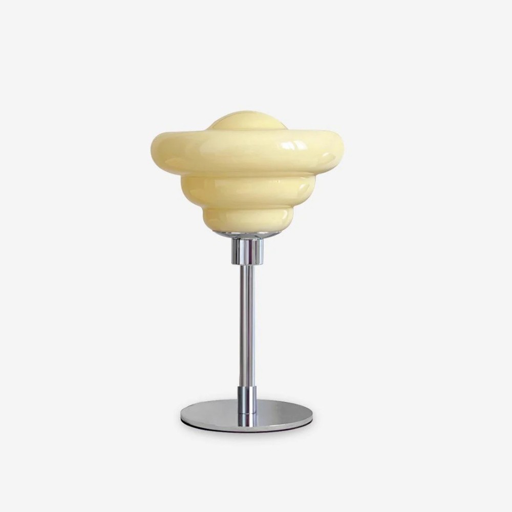 Modern Table Lamp Featuring Textured Glass Shade S247