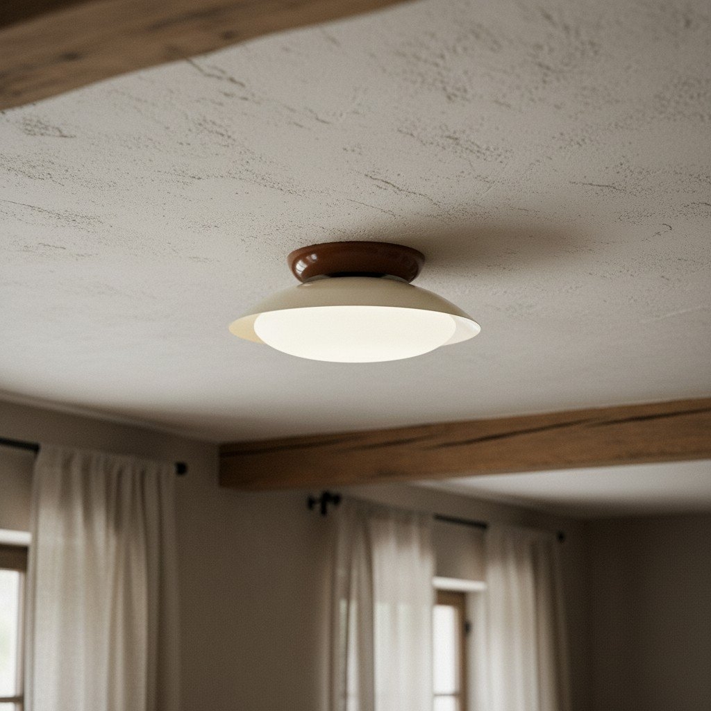 Heliora Dome Ceiling Light - Modern Metal and PE for Bedroom T537