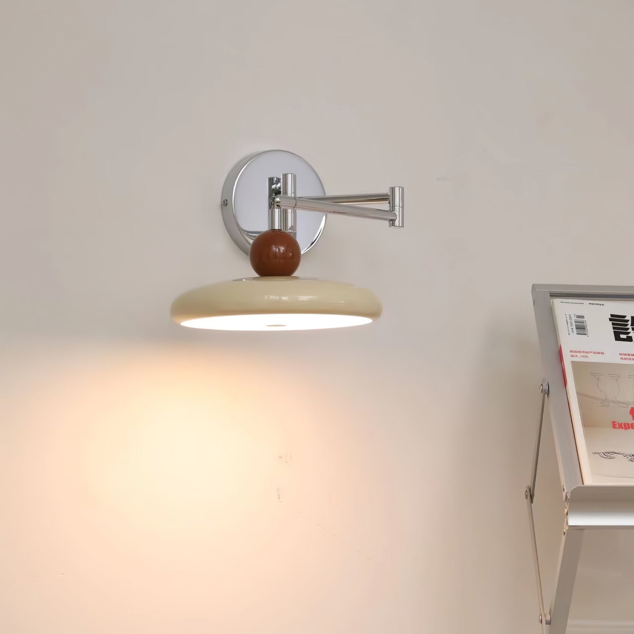 Minimalist French Creative Cream Style Rotatable Swing Arm Wall Lamp M355