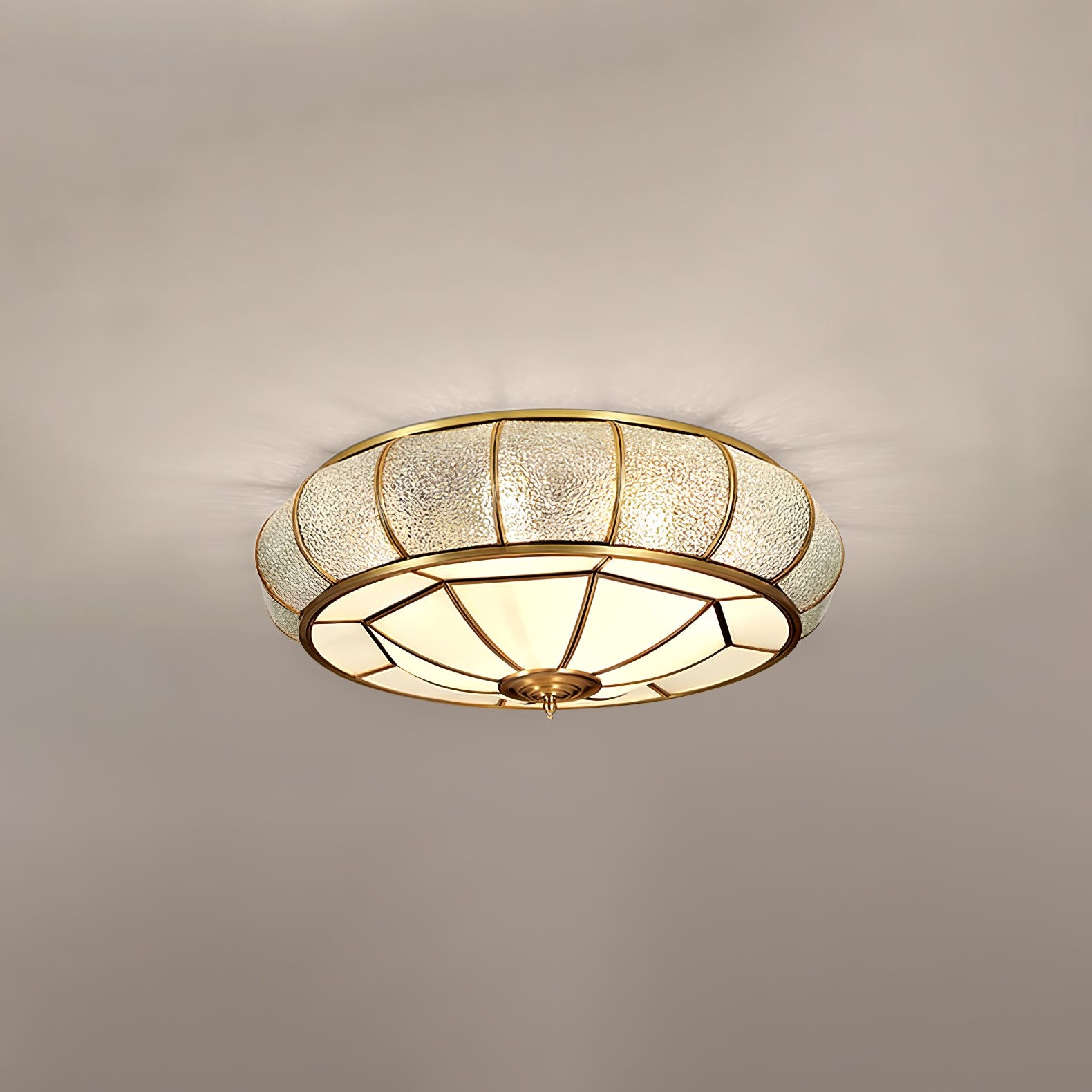 Round Textured Glass Ceiling Light M416