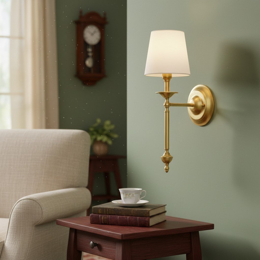 Arcuma Wall Lamp - Modern Copper and Fabric for Living Room T492