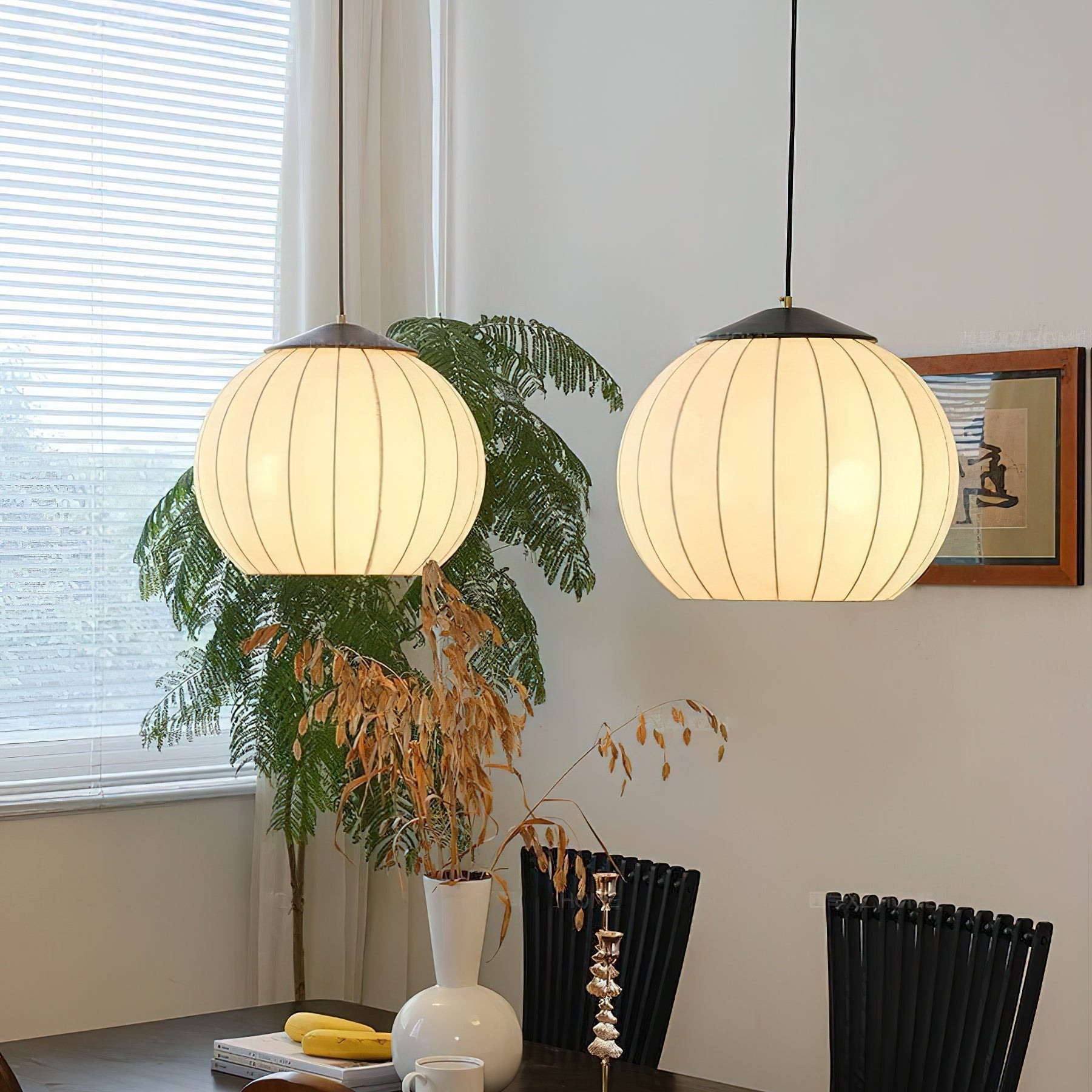 Japanese Style Fabric Lantern Pendant Lamp M547