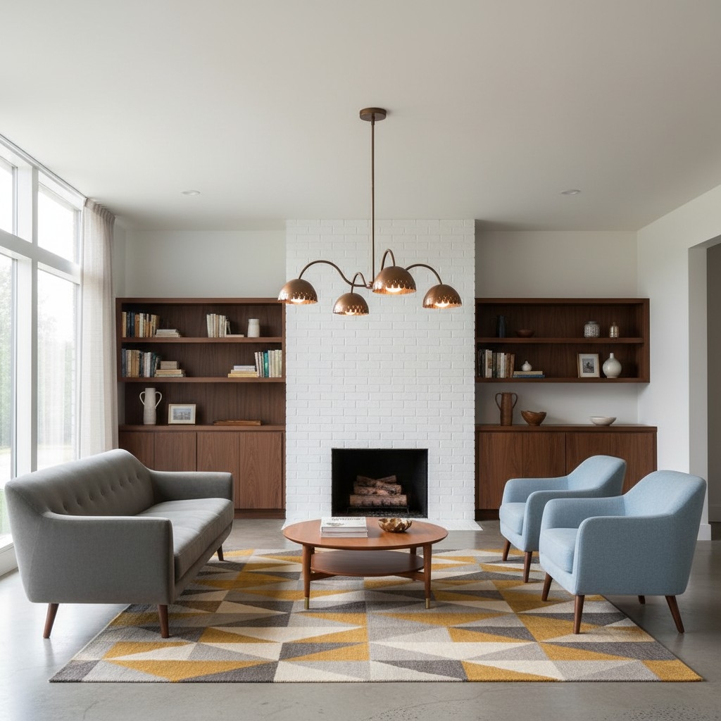 Lustrona Modern Chandelier - Artistic Metal Structure Statement Light for Living or Dining Areas T673