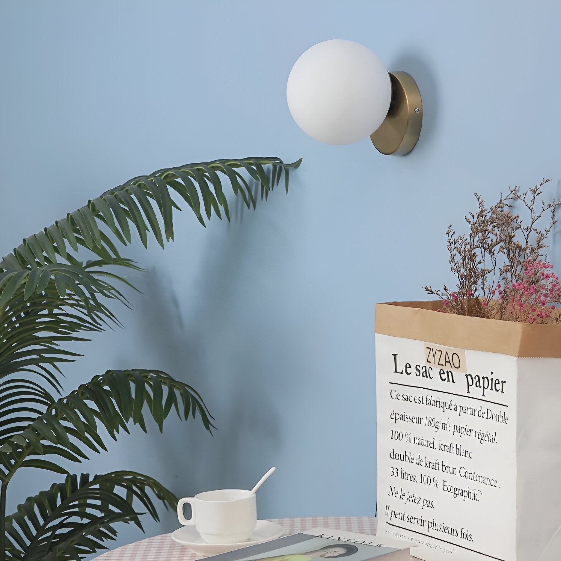 Arianne Nordic Glass Shade Wall Light T2185