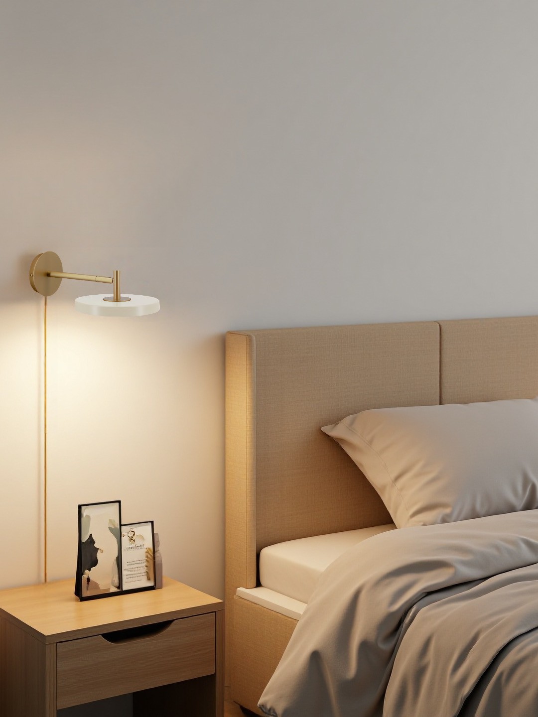Scandinavian Monochrome Metal Wall-Lamp – Lighting for Bedroom Decor G101