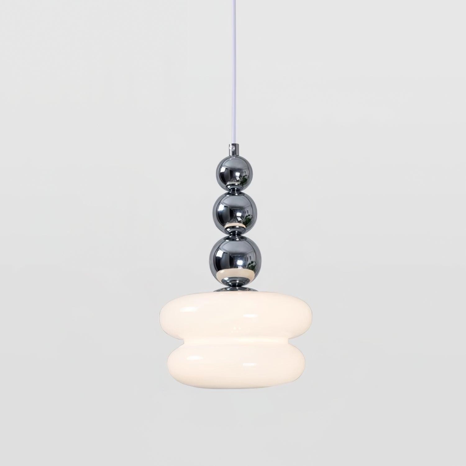 Contemporary Nordic Glass Ball Hoist Pendant Light For Living Room M436