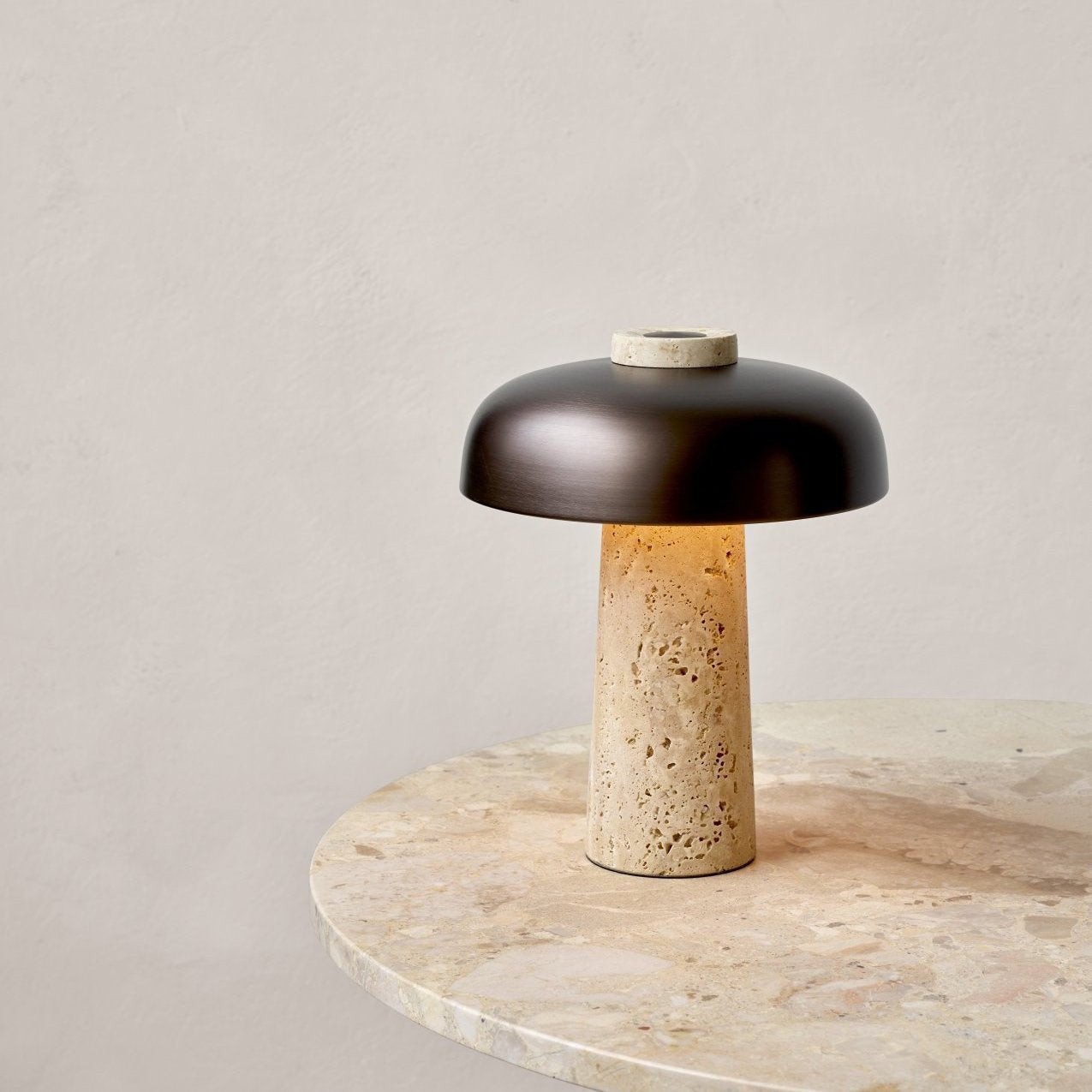 Mushroom Table Lamp - Modern Travertine for Bedroom M503