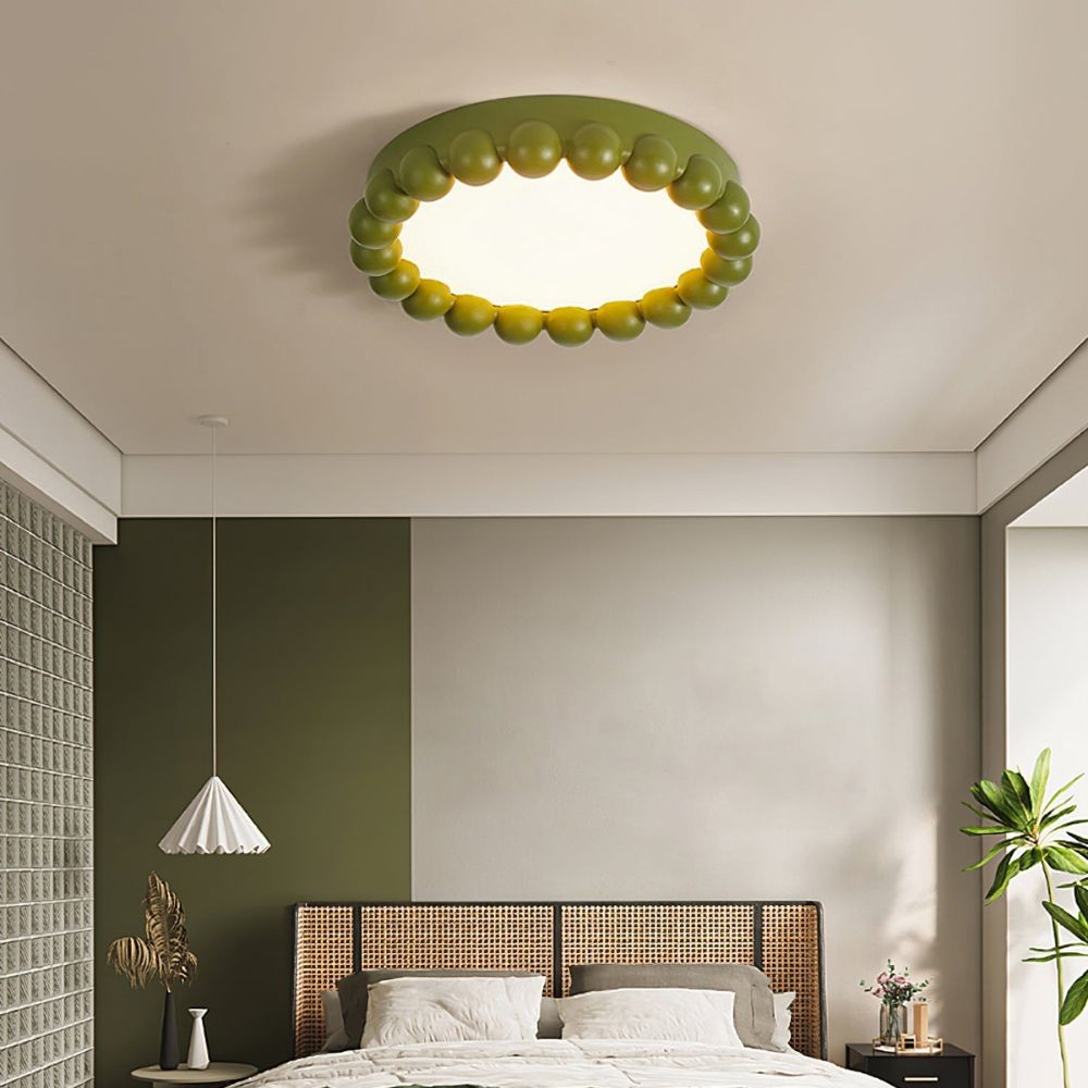 Sleek Flush Resin Ceiling Lamp — Comfortable Ambient Light S218