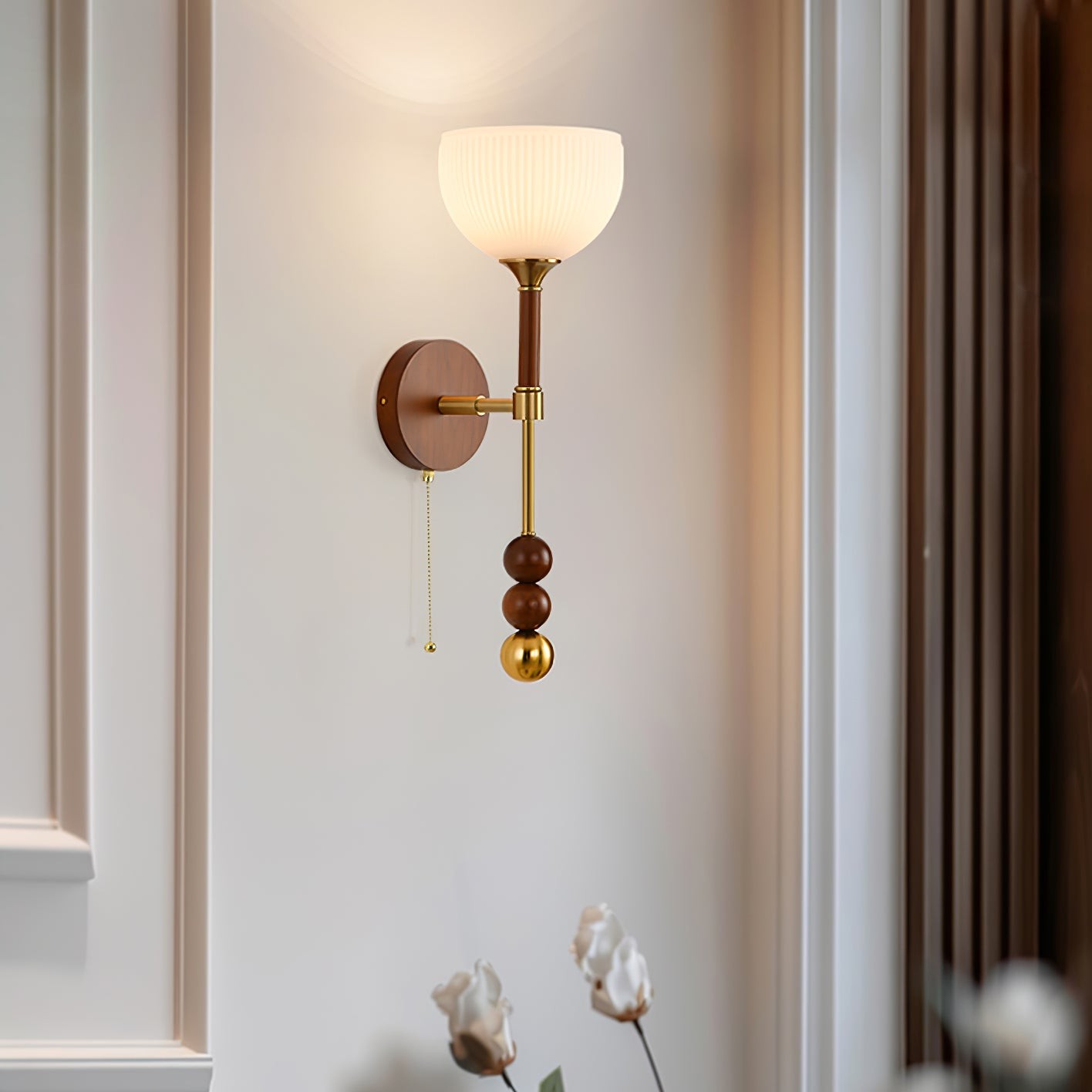 Retro Solid Wood Series Wall Lamp M419