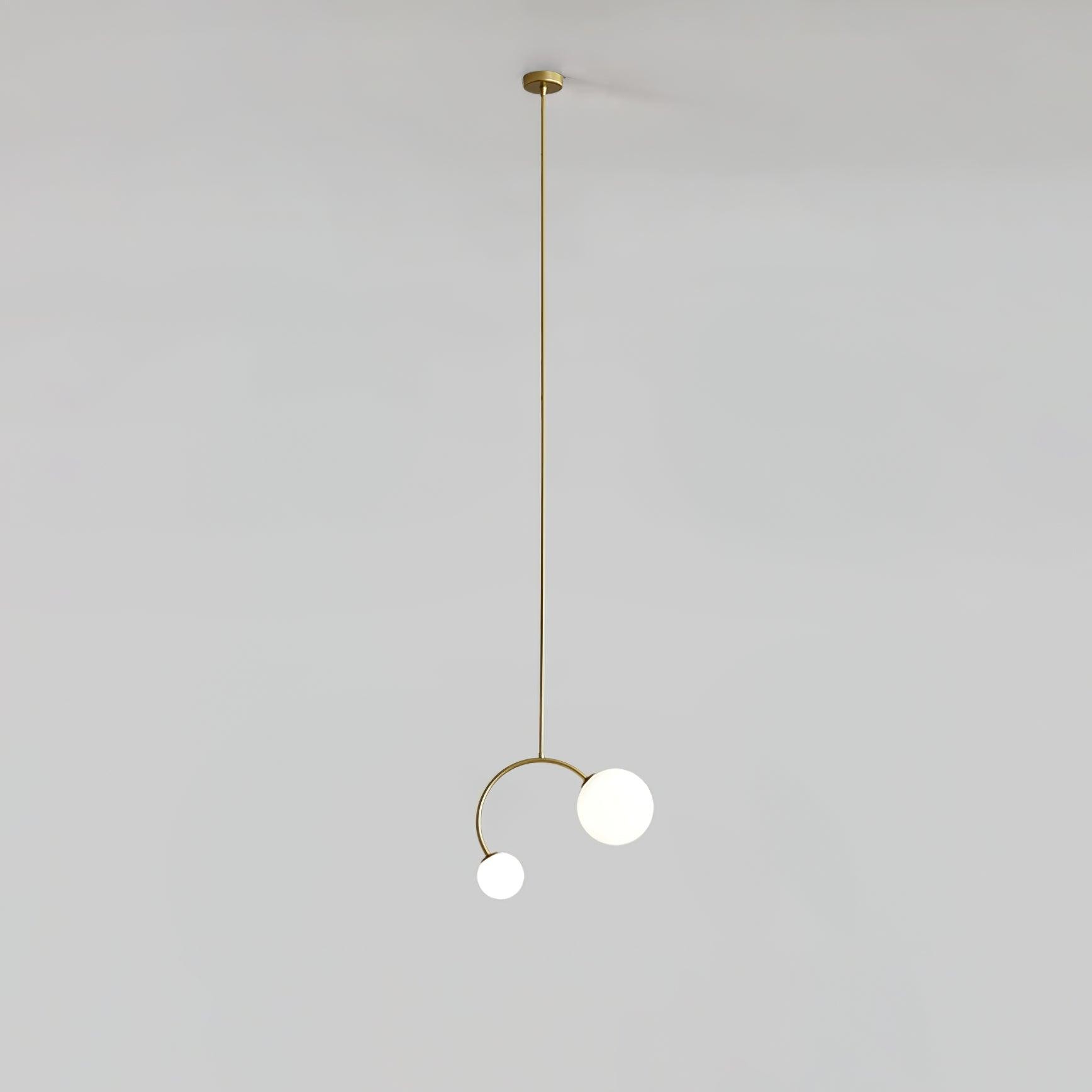 Creative Double Heads Glass Pendant Lamp M389
