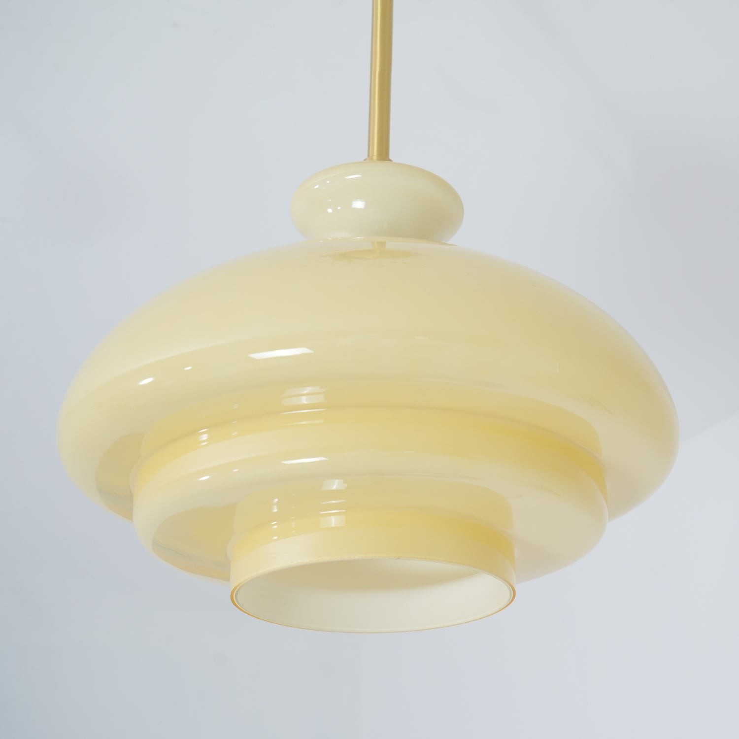 Round Yellow Stylish Simple Glass Pendant Lamp M520