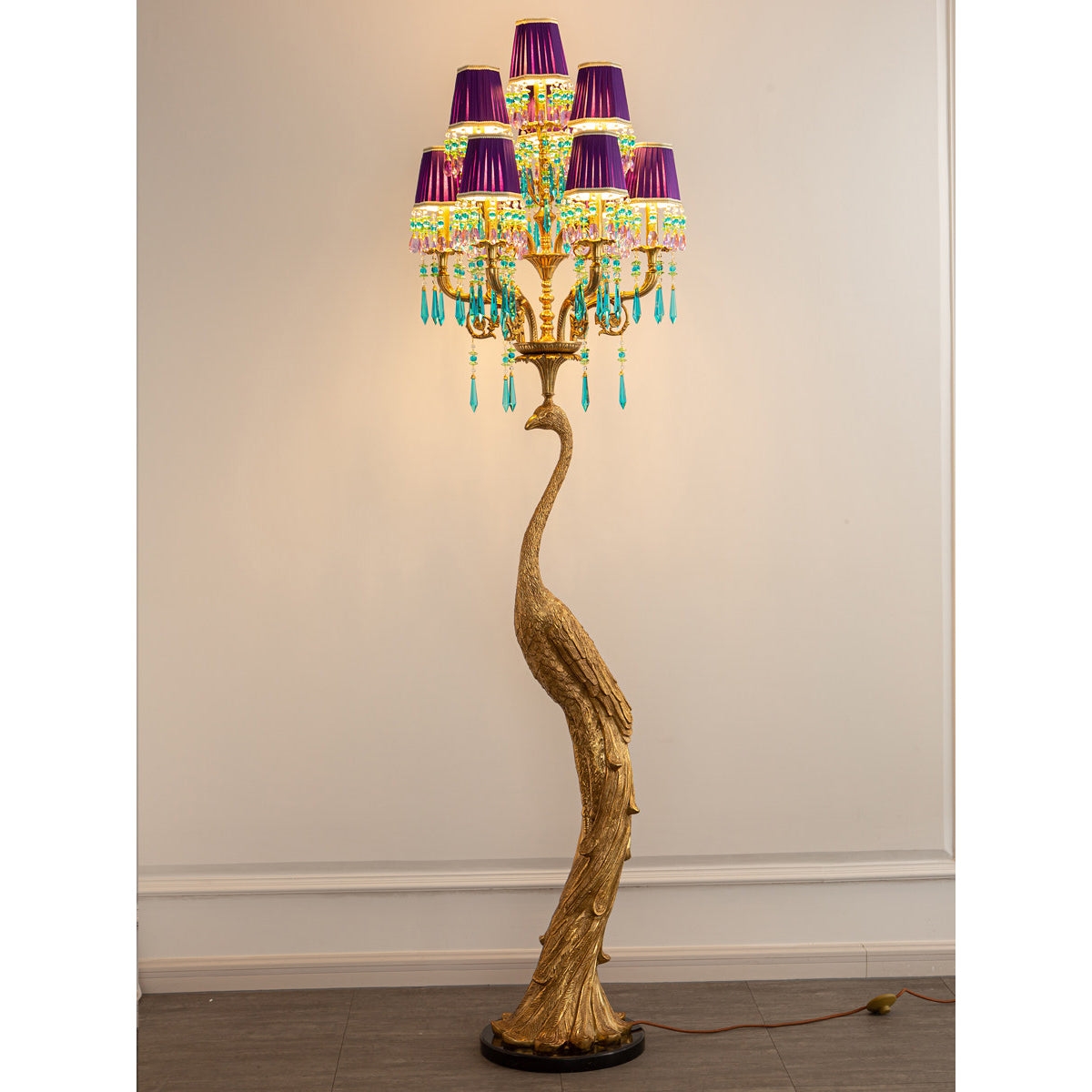Perky Peacock Floor Lamp T1985
