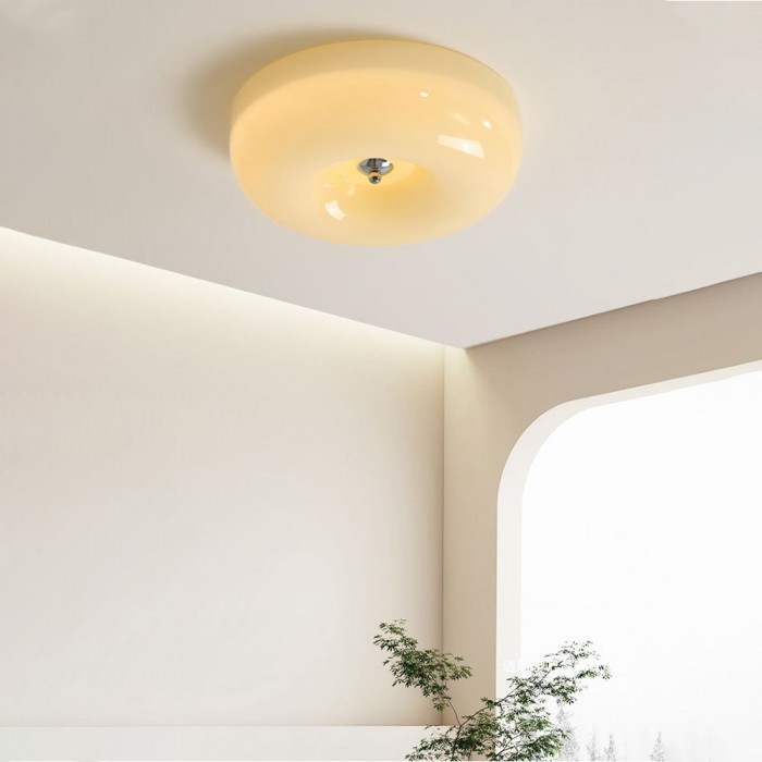 Bauhaus Cream Pudding Glass Ceiling Lamp S193
