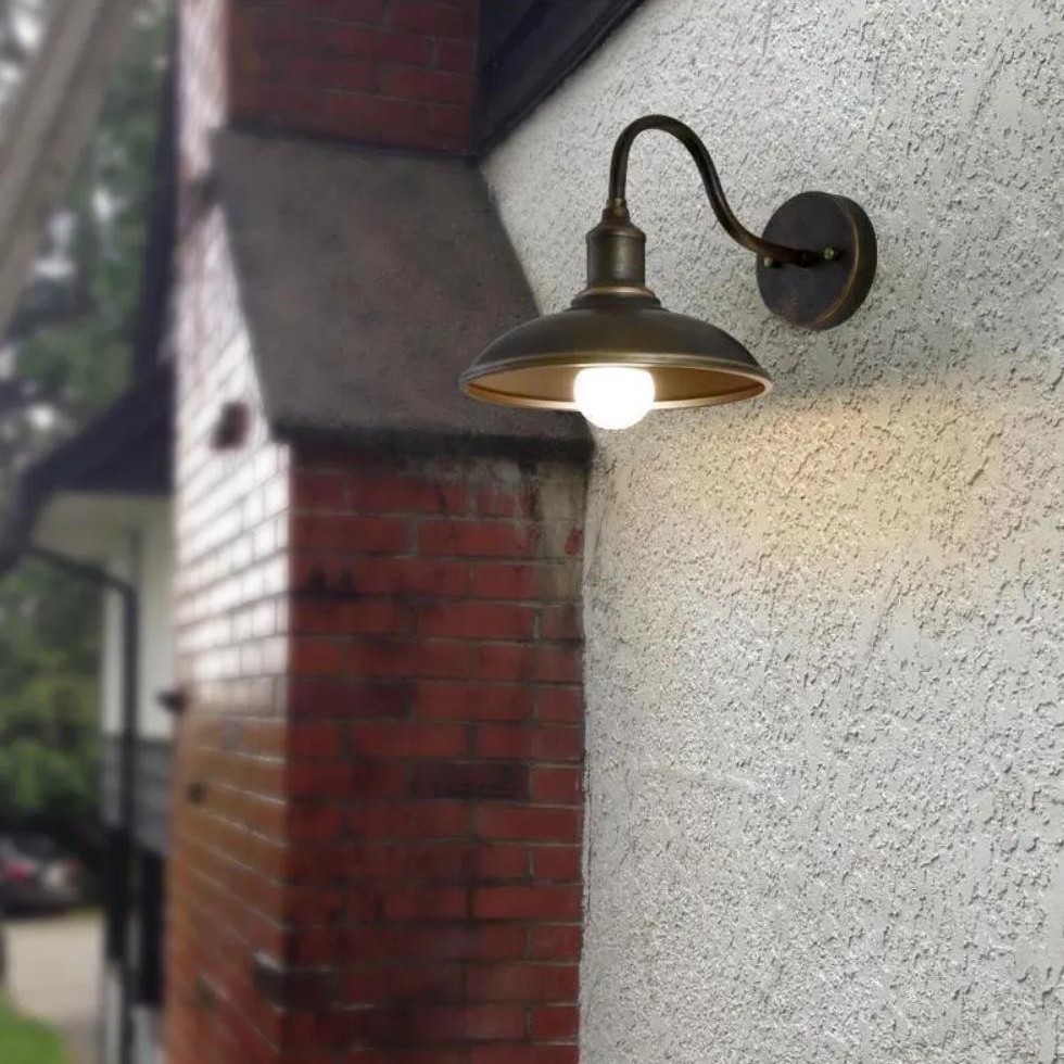 Retro Industrial Bowl Shaped Outdoor Waterproof Wall Light G04