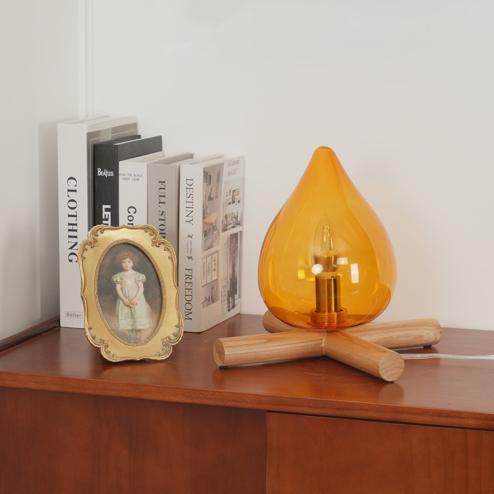 Funny Fire Shape Small Flame Table Lamp M55