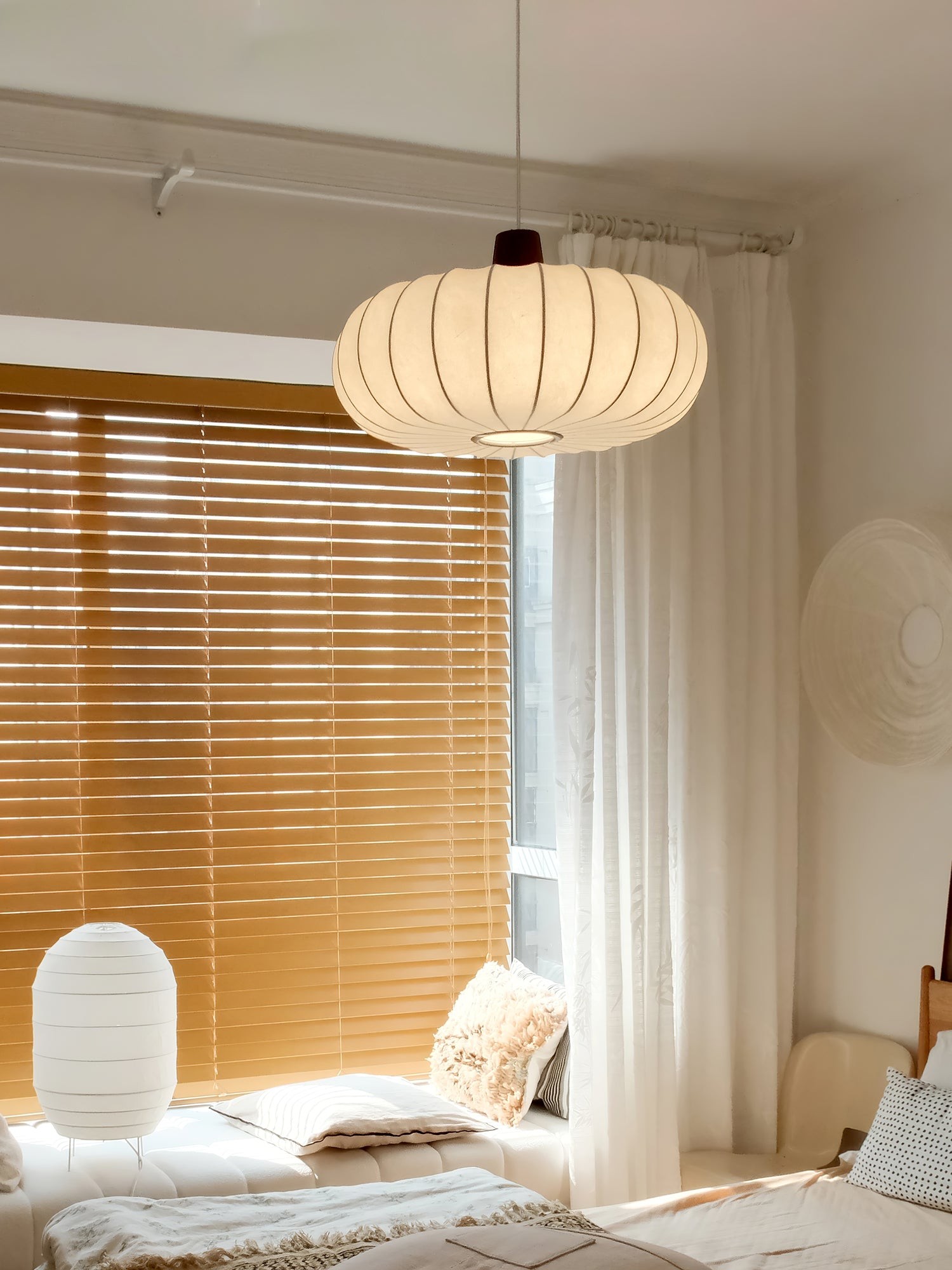 Classic Silk Lantern Pendant Light M410