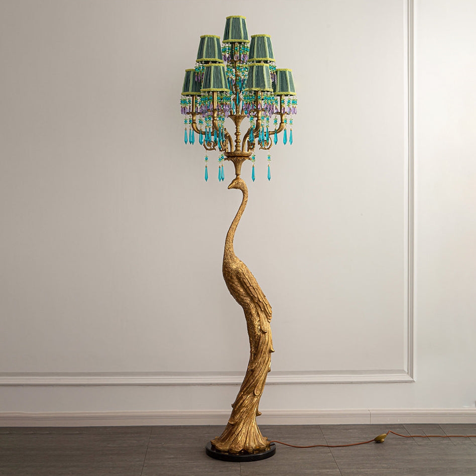 Perky Peacock Floor Lamp T1985