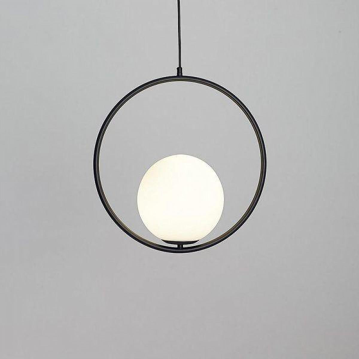 Halozen Pendant Lamp - Elegant Metal and Glass Pendant for Living Room