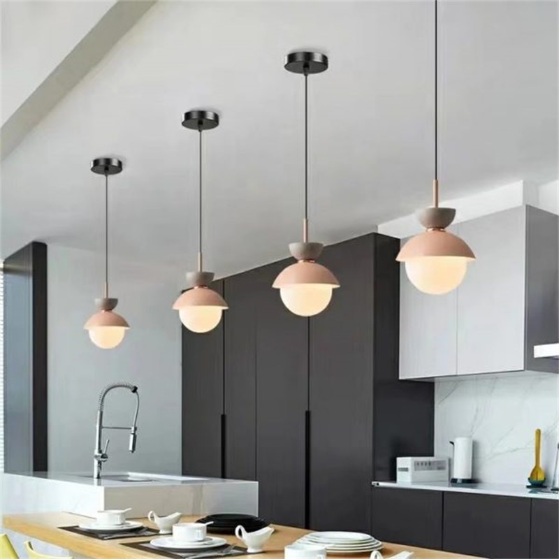 Scandinavian Macaroon Pendant Light with Aluminum for Bedroom