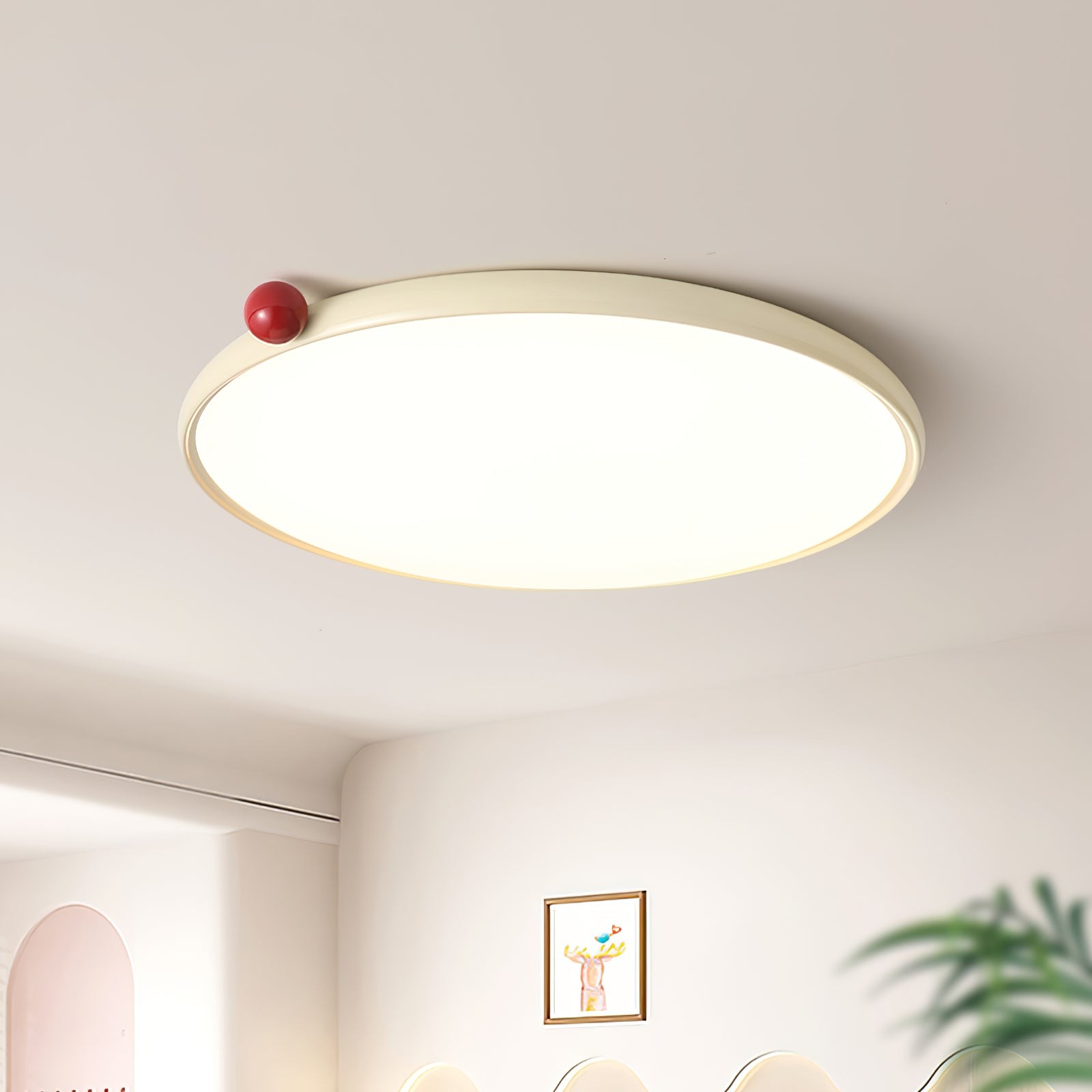 Minimalist Disc Cream Style Ultra-thin Ceiling Lamp M440
