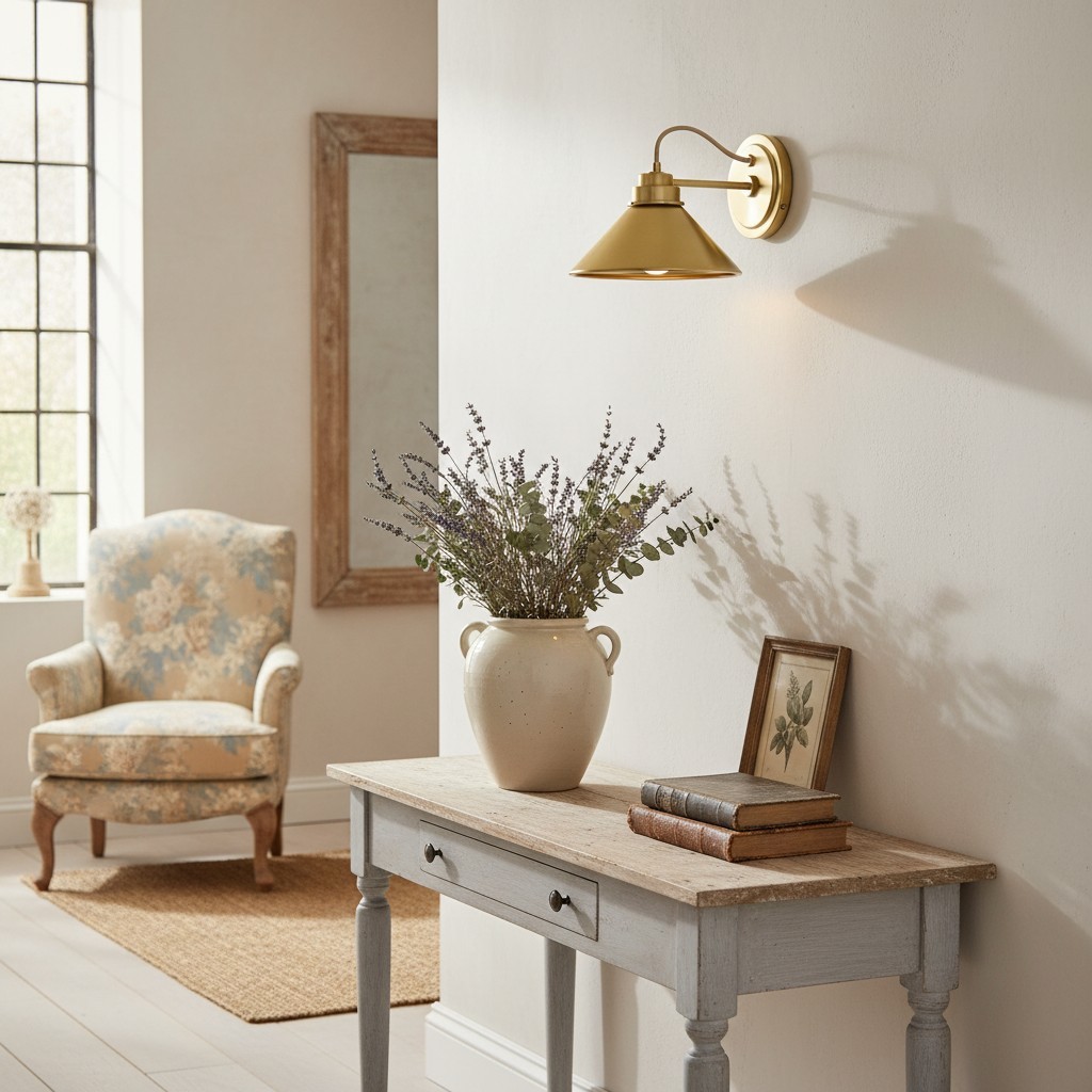 Aurenza Sconce – Farmhouse Wall Light with Metal Accents for Cozy Spaces T226