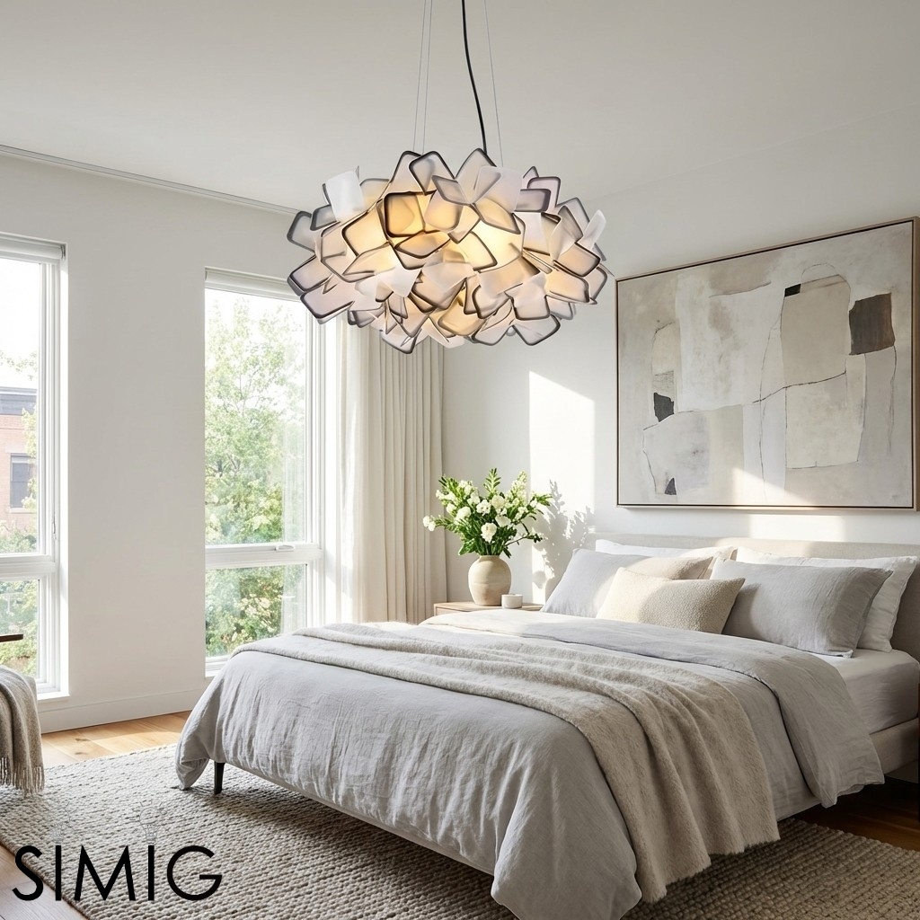 Gradient Acrylic Pendant Light – Modern Hanging Lamp for Bedroom S404