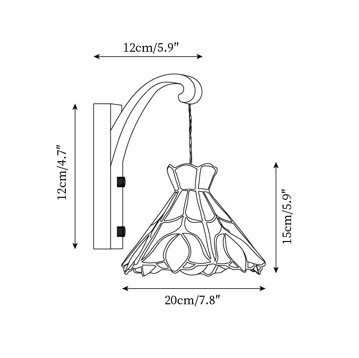 Serena Tiffany Plug In Wall Lamp T1284