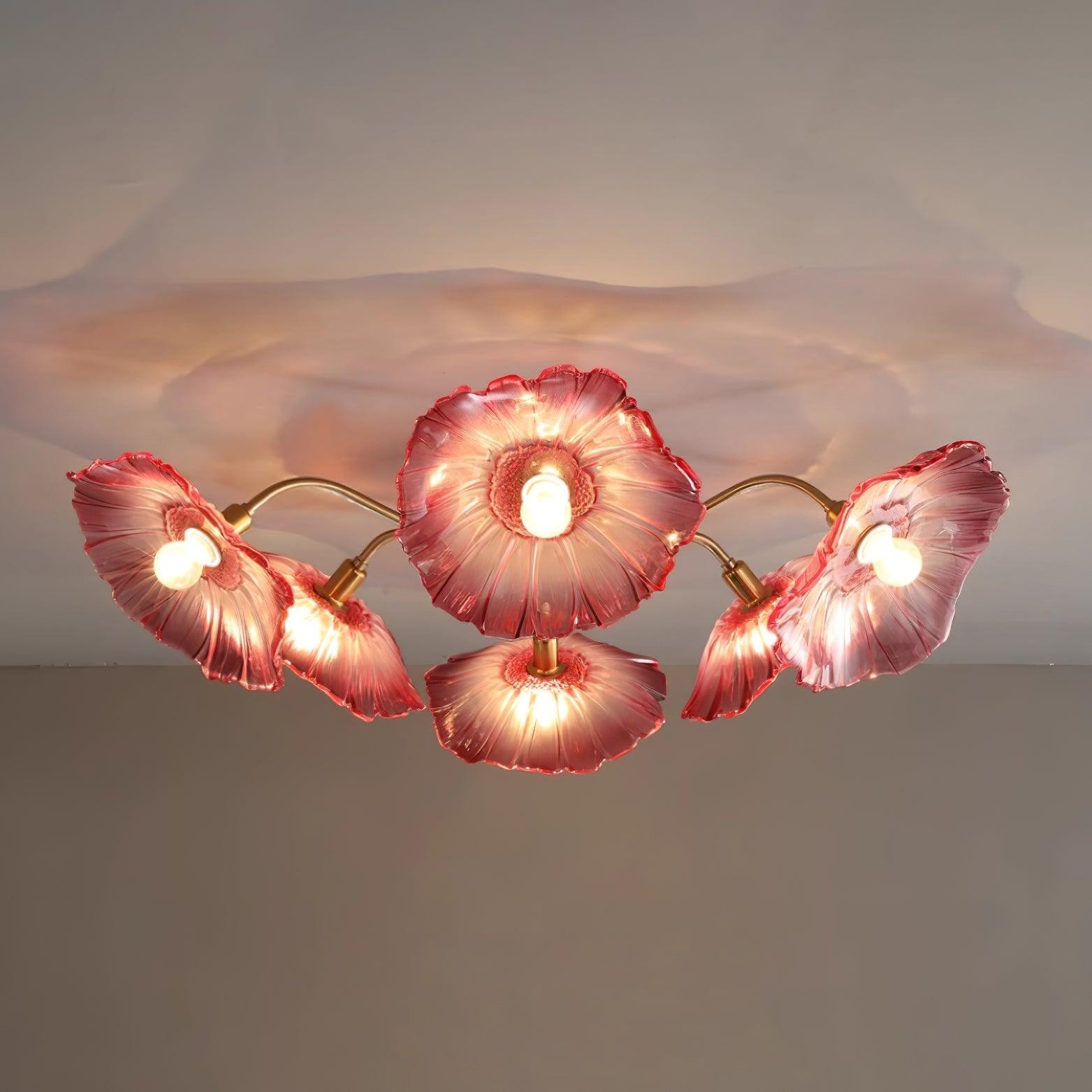 Murano Glass Flowers Ceiling Light P049
