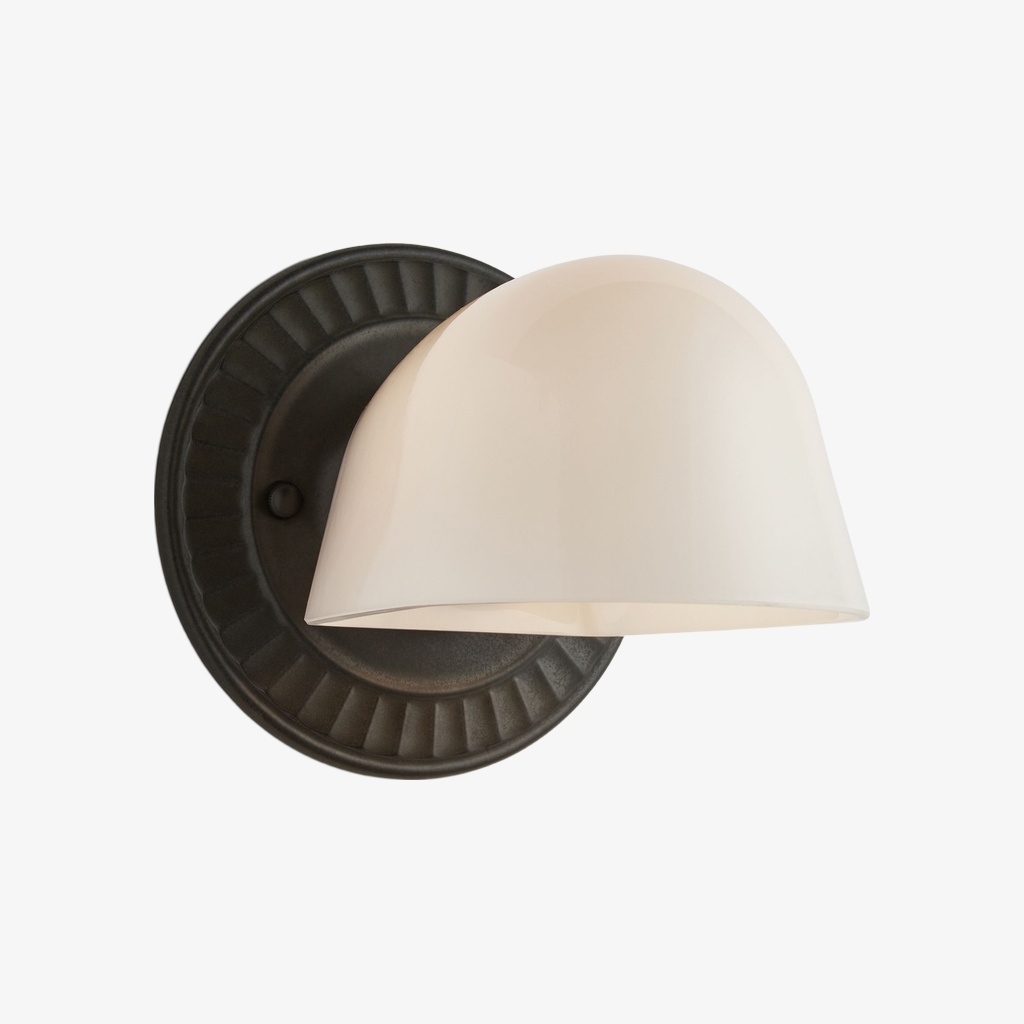 Fiea Fluted Wall Sconce - Art Deco Inspired Design with Soft Ambient Lighting for Bathroom or Bedroom T813