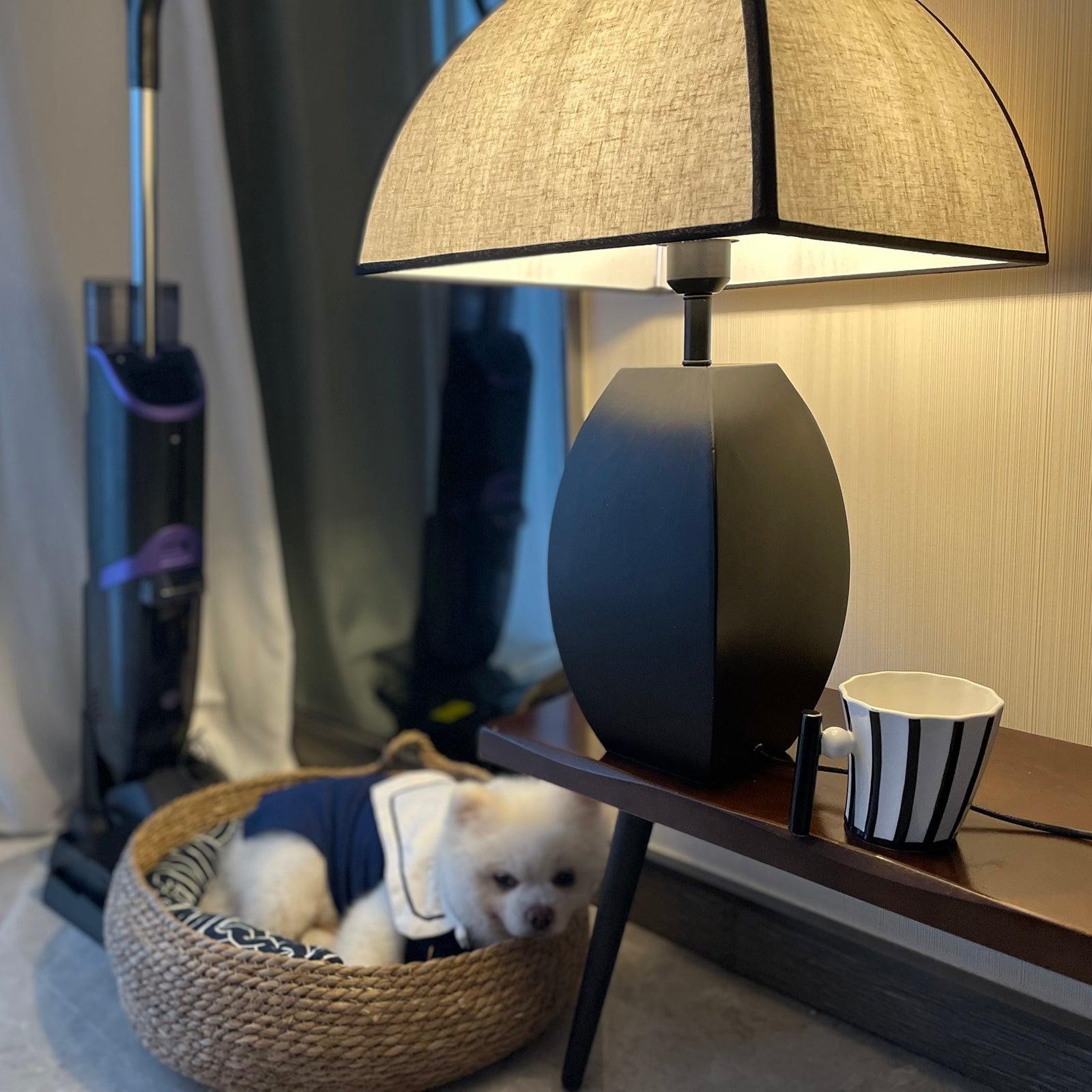 Retro Metal Mushroom Fabric Table Lamp M446