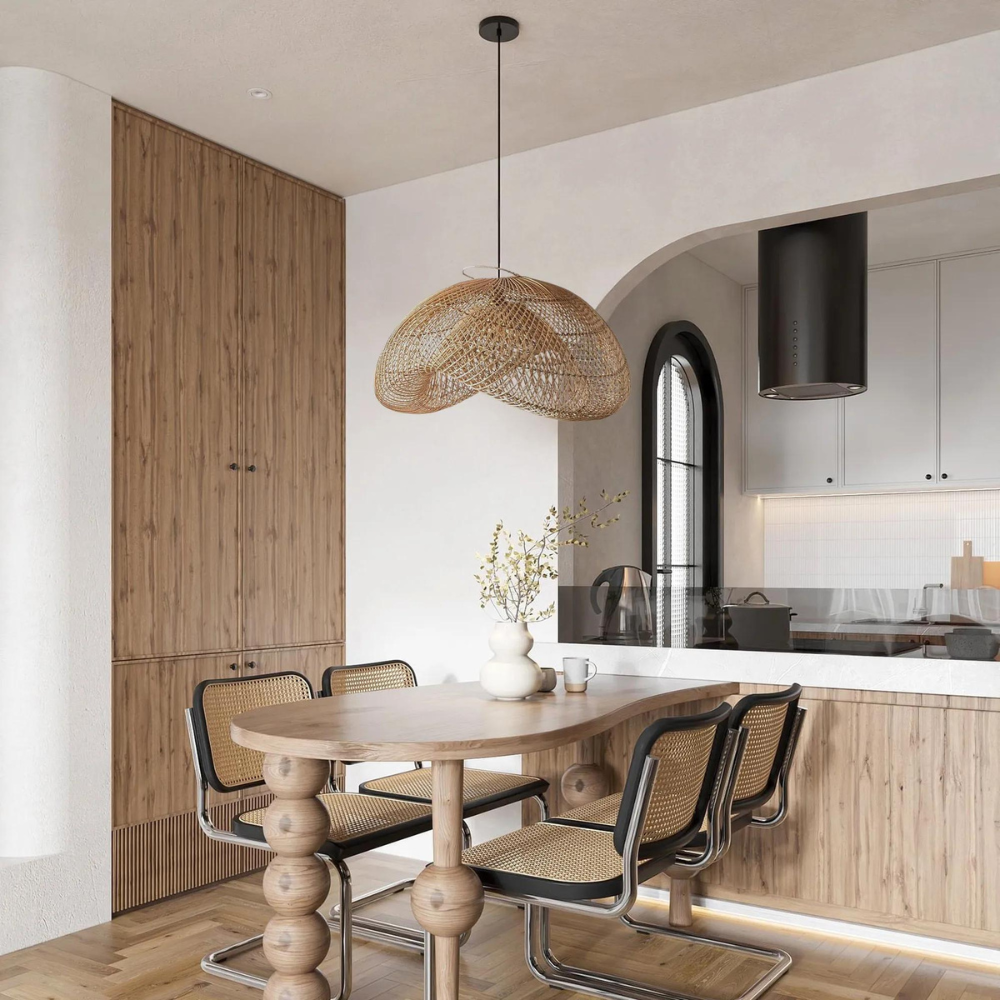The Alluring Rattan Essence of Wabi-Sabi Pendant Light T2056