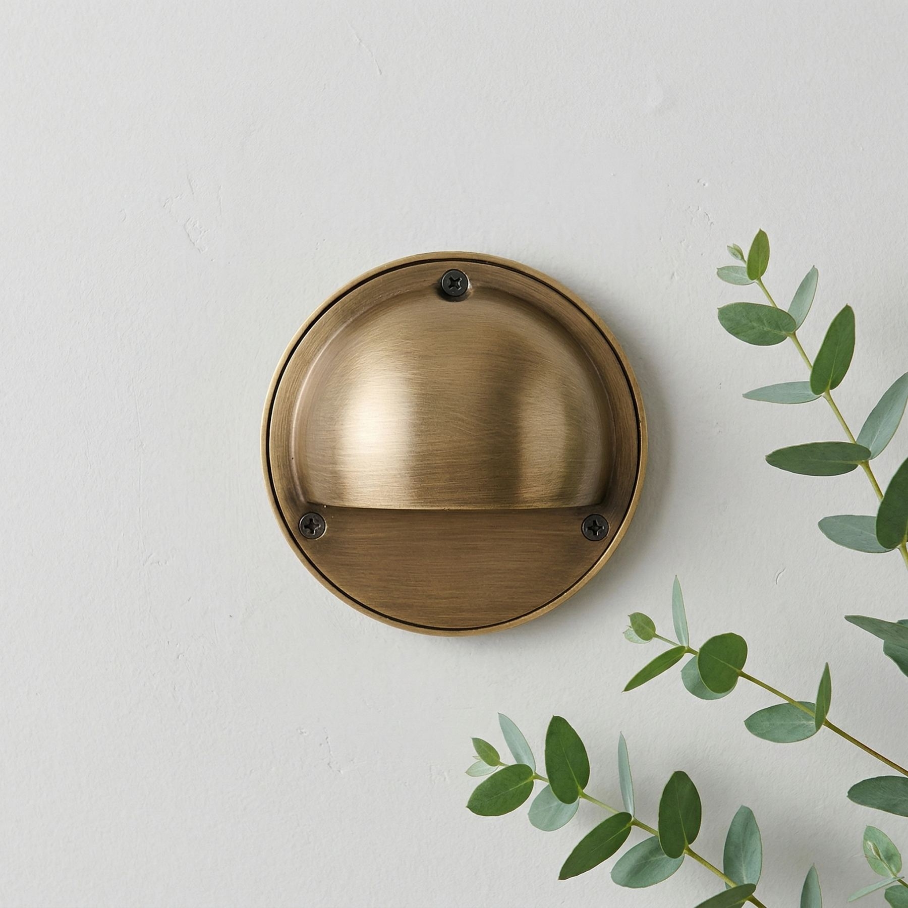 Ardelume Industrial Brass Wall Lamp - Weathered Metal Minimalist Indoor Sconce for Bedroom or Entryway T1207