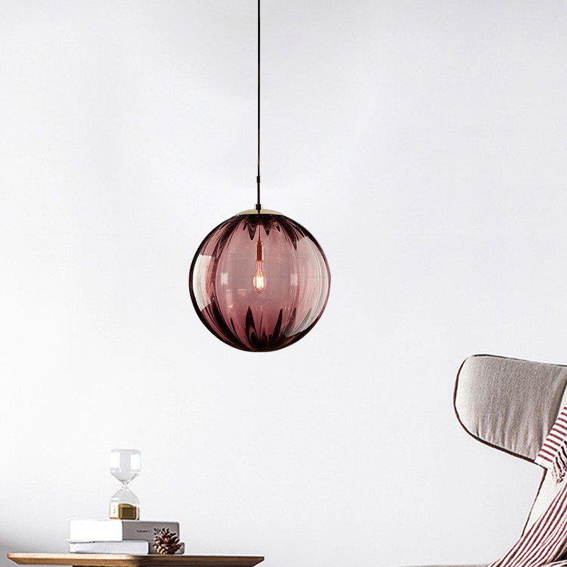 Nordic Water Pattern Glass Ball Pendant Light S96