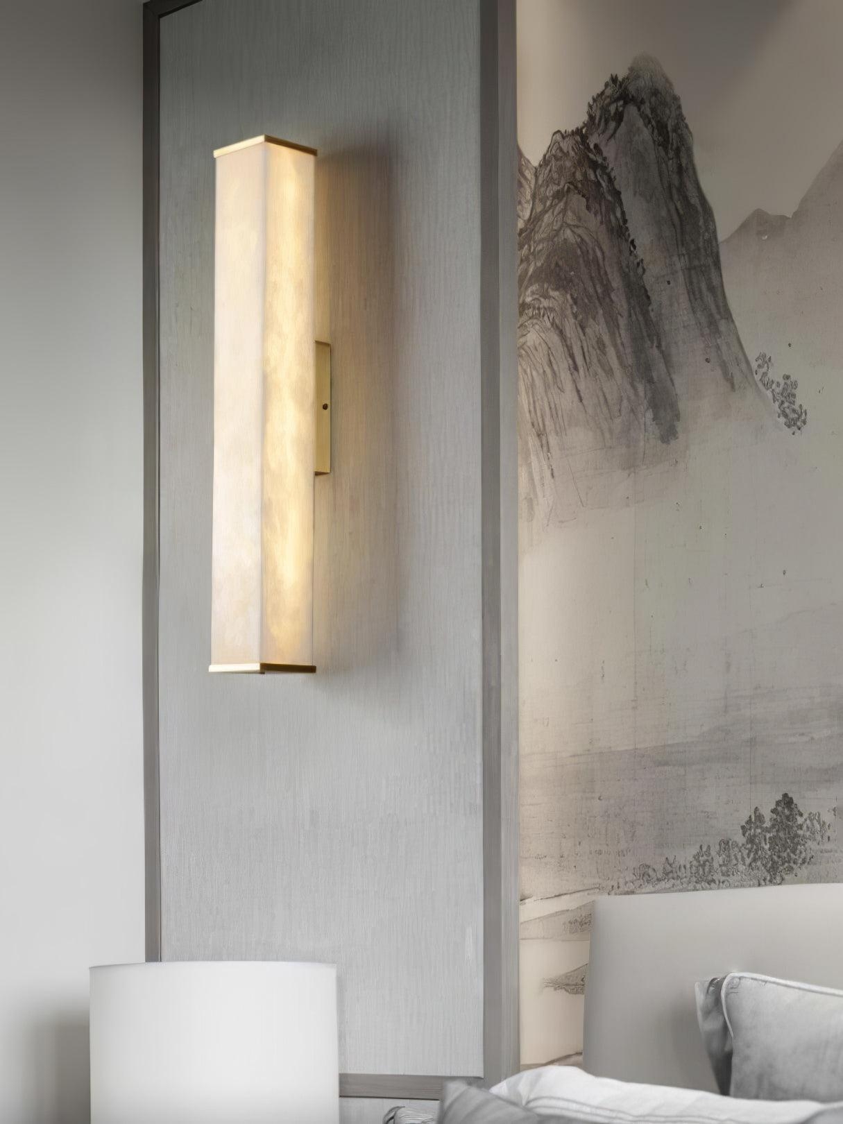 Cuboid Alabaster Wall Light T1622