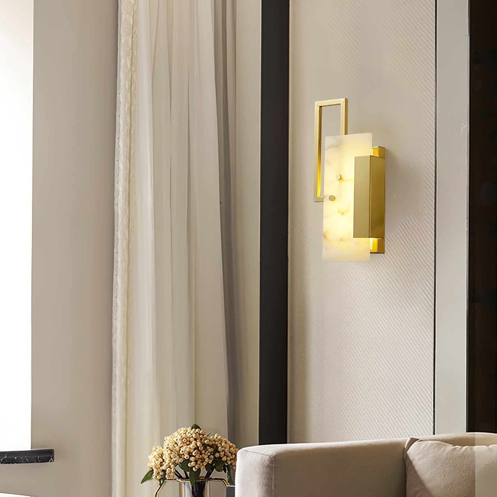 Althea Alabaster Wall Sconce T1620