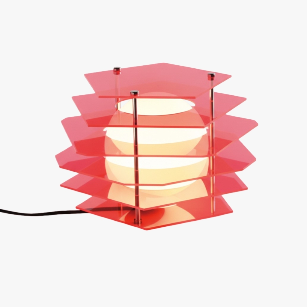 Sunset Geometric Ambient Table Lamp - Colorful Acrylic Decorative Lighting Fixture S375