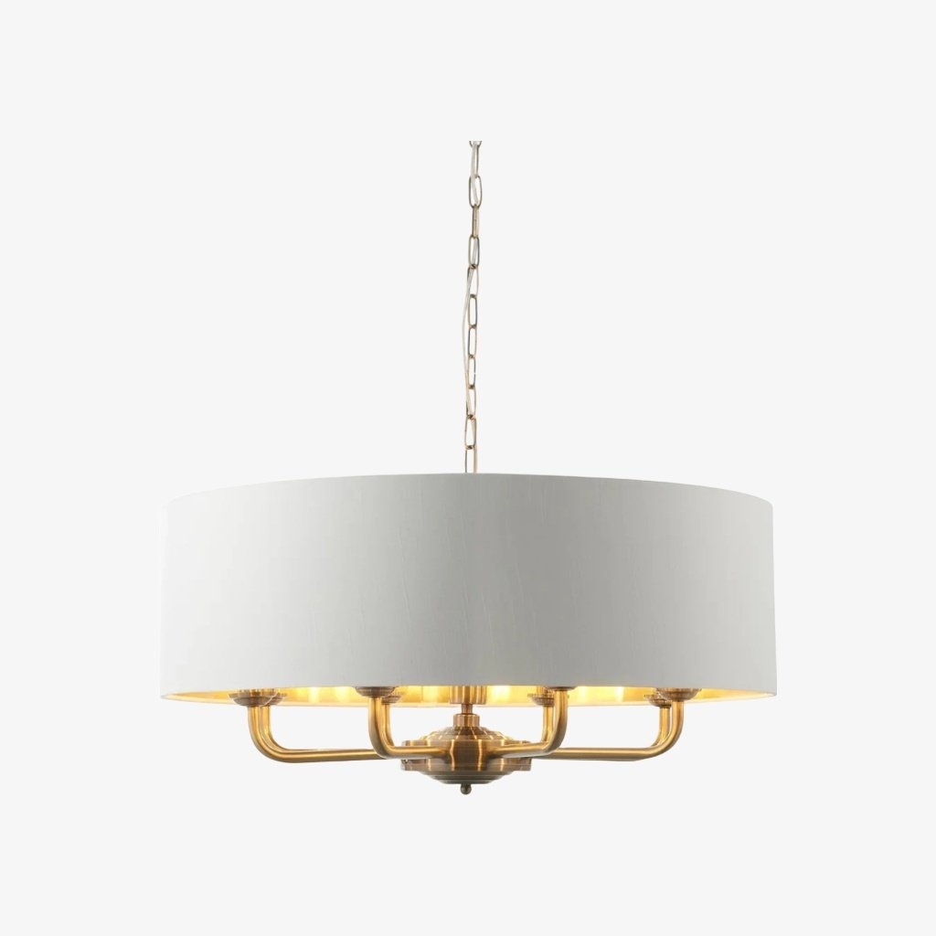 Tela Pendant - Elegant Linen Shades and Classic Dining Room Lighting T667