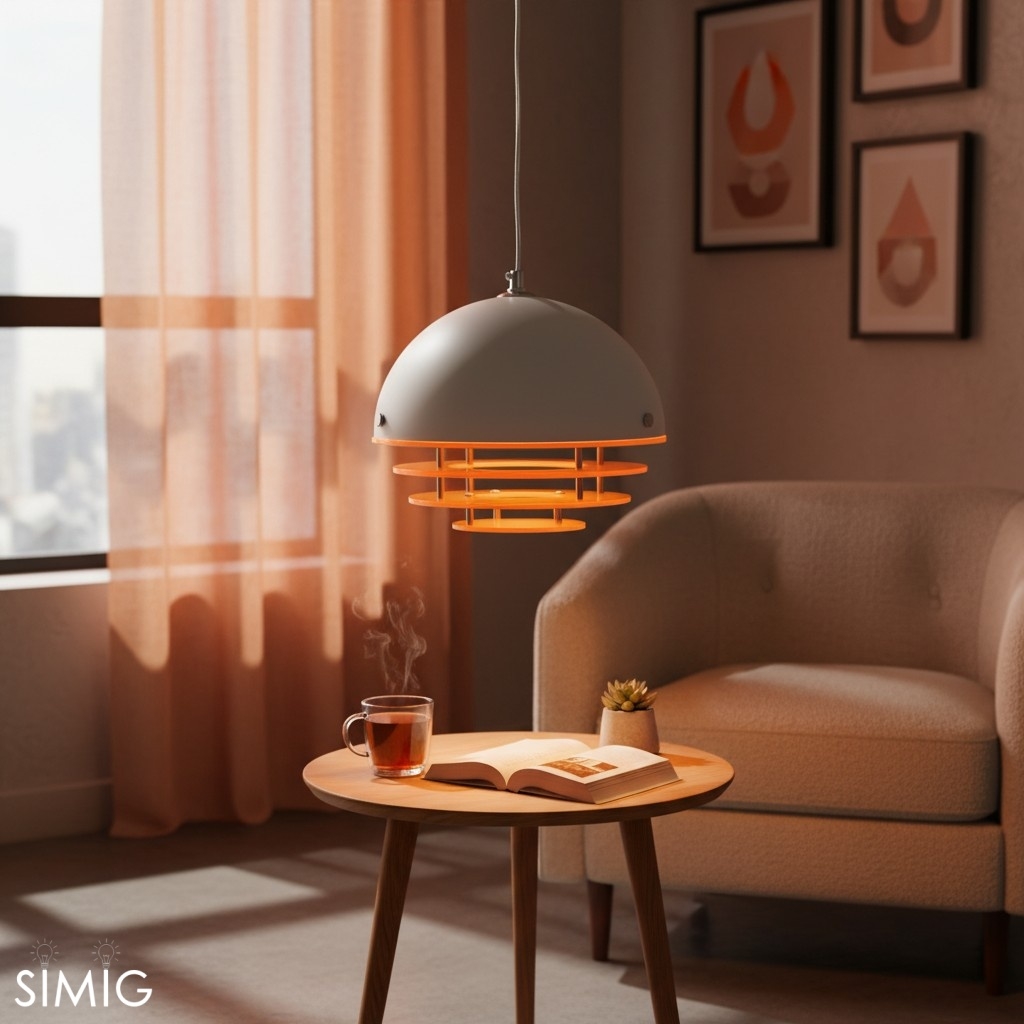 Bauhaus Sunset Pendant Lamp - Warm Ambient Lighting for Living Room S213