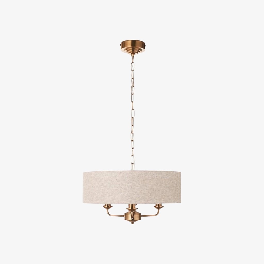 Tela Pendant - Elegant Linen Shades and Classic Dining Room Lighting T667
