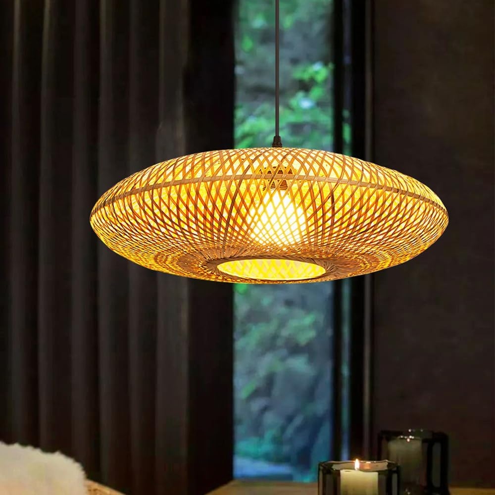Treasure of the Dawn Bamboo Rattan Pendant Light T2123