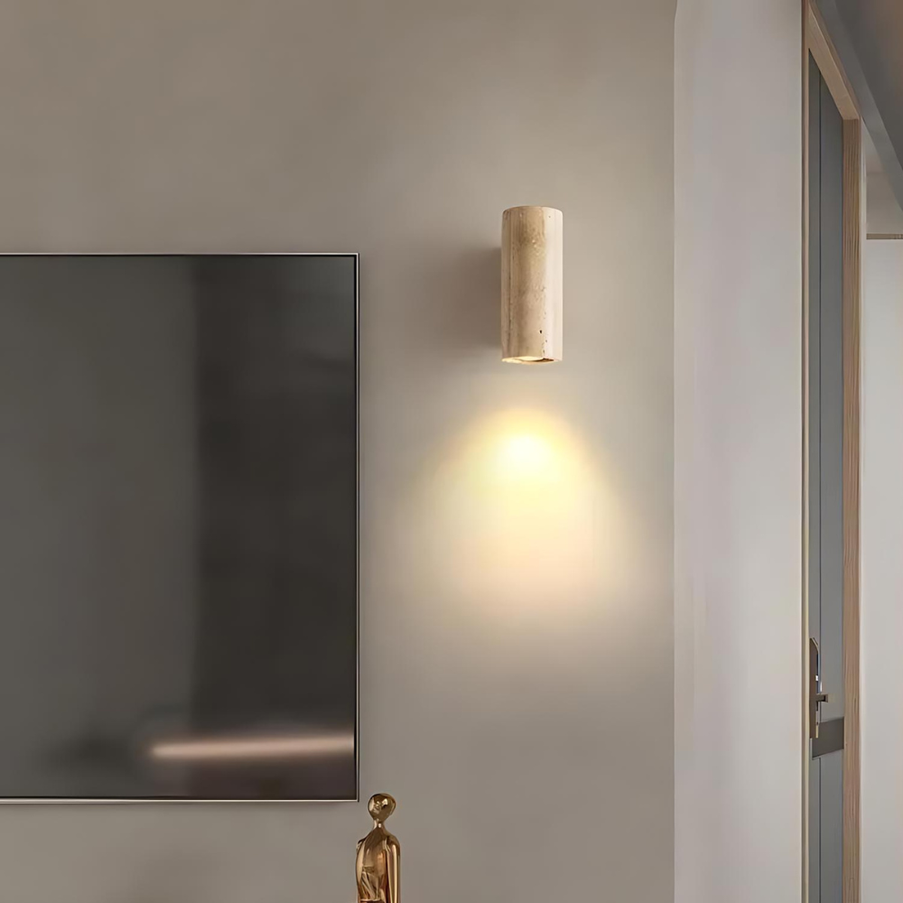 Wabi-Sabi Aura Travertine Wall Light T2022