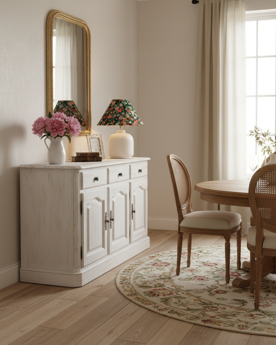 Evergreen Floral Table Lamp T1551