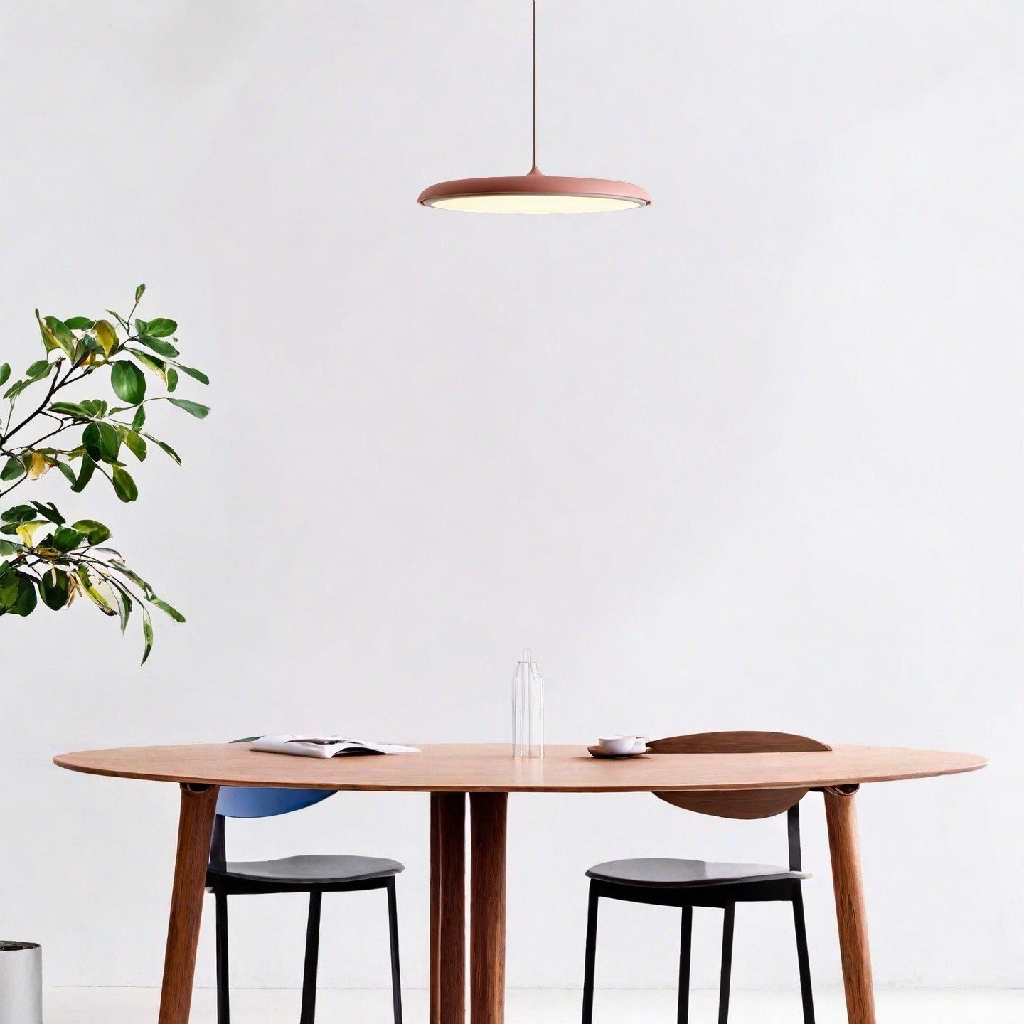 Modern Metal Saucer Pendant Light – Slim Design with LED Lighting M45