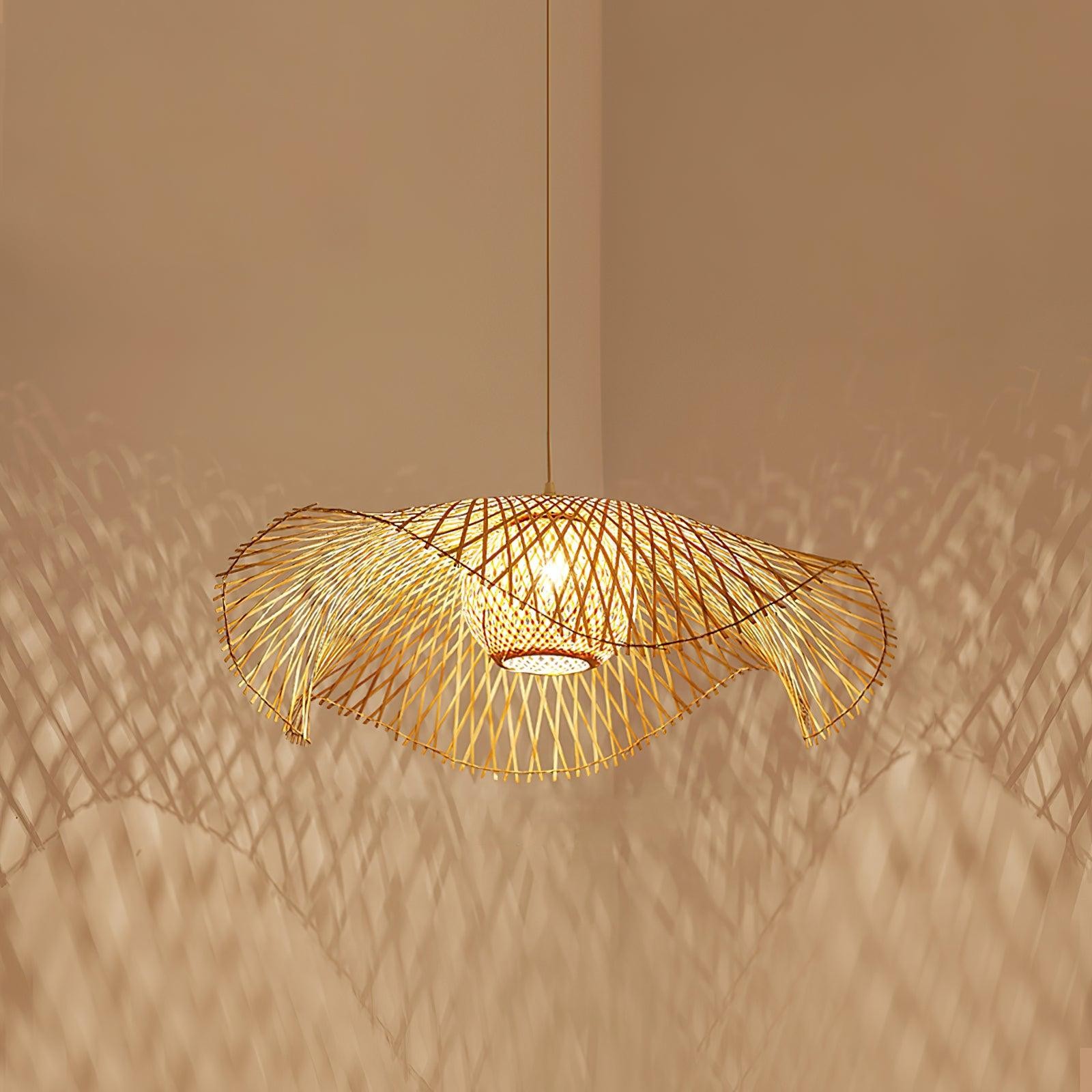 Bamboo Lotus Leaf Pendant Lamp P004