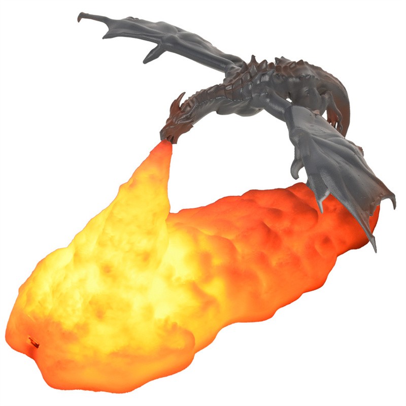 Creative 3D Printed Airplane Fire Dragon Table Lamp M585