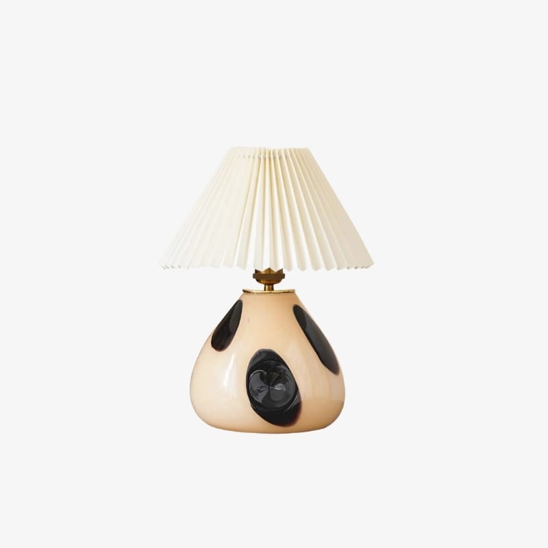 Undara Decorative Table Lamp – Fabric Shade Glass Base for Home T591