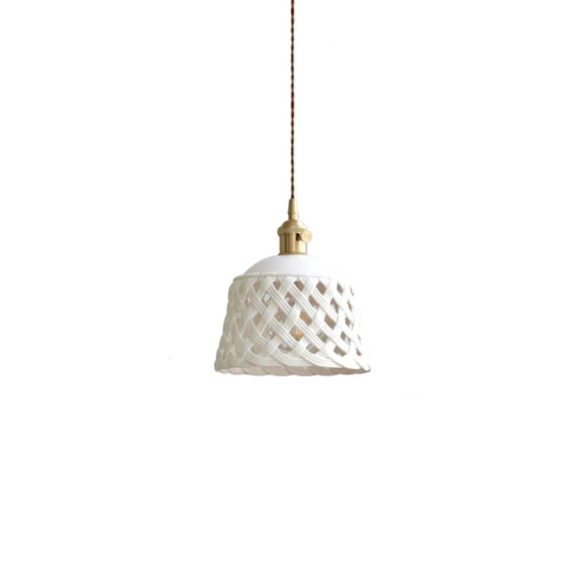 Modern White Ceramic Pendant Light  E27 Light For Living Room
